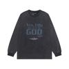 Washed Vintage Hooded Sweatshirt Loose Fit Graphic Print Mens Casual Cotton Pullover