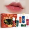 Christmas Lip Balm Gift Set, 3 Fruit Flavors Moisturizing Lip Balm For Dry Chapped Lip, With Exquisite Packaging,Women Men Lip Care Gifts