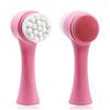 Щетка для лица с двумя сторонами, массажная портативная 3D-щетка с горячим силиконом, очищающий инструмент для кожи унисекс