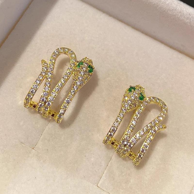 Легкие роскошные серьги в виде змеи, классические серьги в стиле темперамент для женщин, элегантное платье с аксессуарами