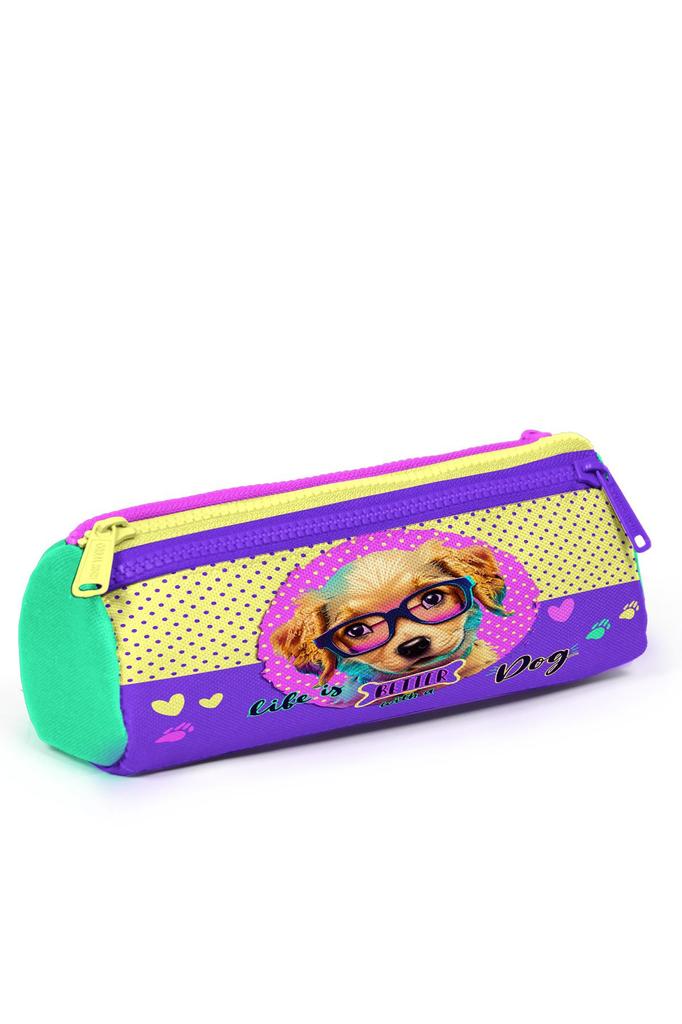 coral high Детская желто-розовая сумка с милыми собаками и тремя отделениями, набор из 3 предметов SET0123952