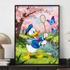 Disney Donald Duck Butterfly Catching Diamond Art Painting Kit 5D Handmade DIY Diamond Painting, Home Wall Decoration