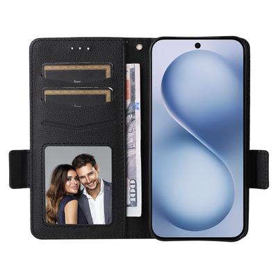 Для vivo X200 FE 5G/S30 Pro mini 5G Чехол с ремешком на запястье Текстура личи PU кожа Кошелек Чехол для телефона