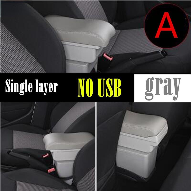 For peugeot 207 armrest box Interior Parts special Retrofit parts Car Armrest Center Storage box with USB LED light