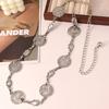 Retro Metal Waist Chain With Geometric Design For Boho Women Accessories