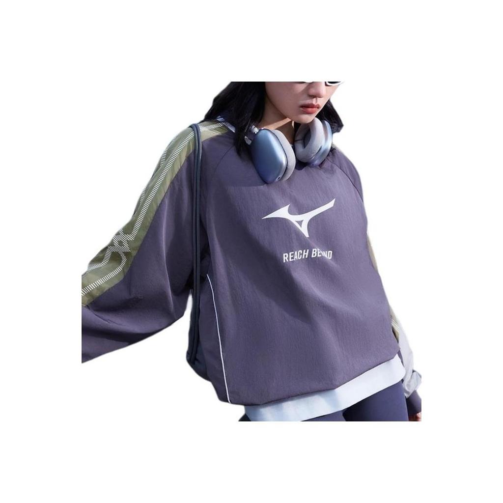 Mizuno Unisex Casual Sports Long Sleeve Pullover Sweatshirt Phantom-Purple K2CE53Y336