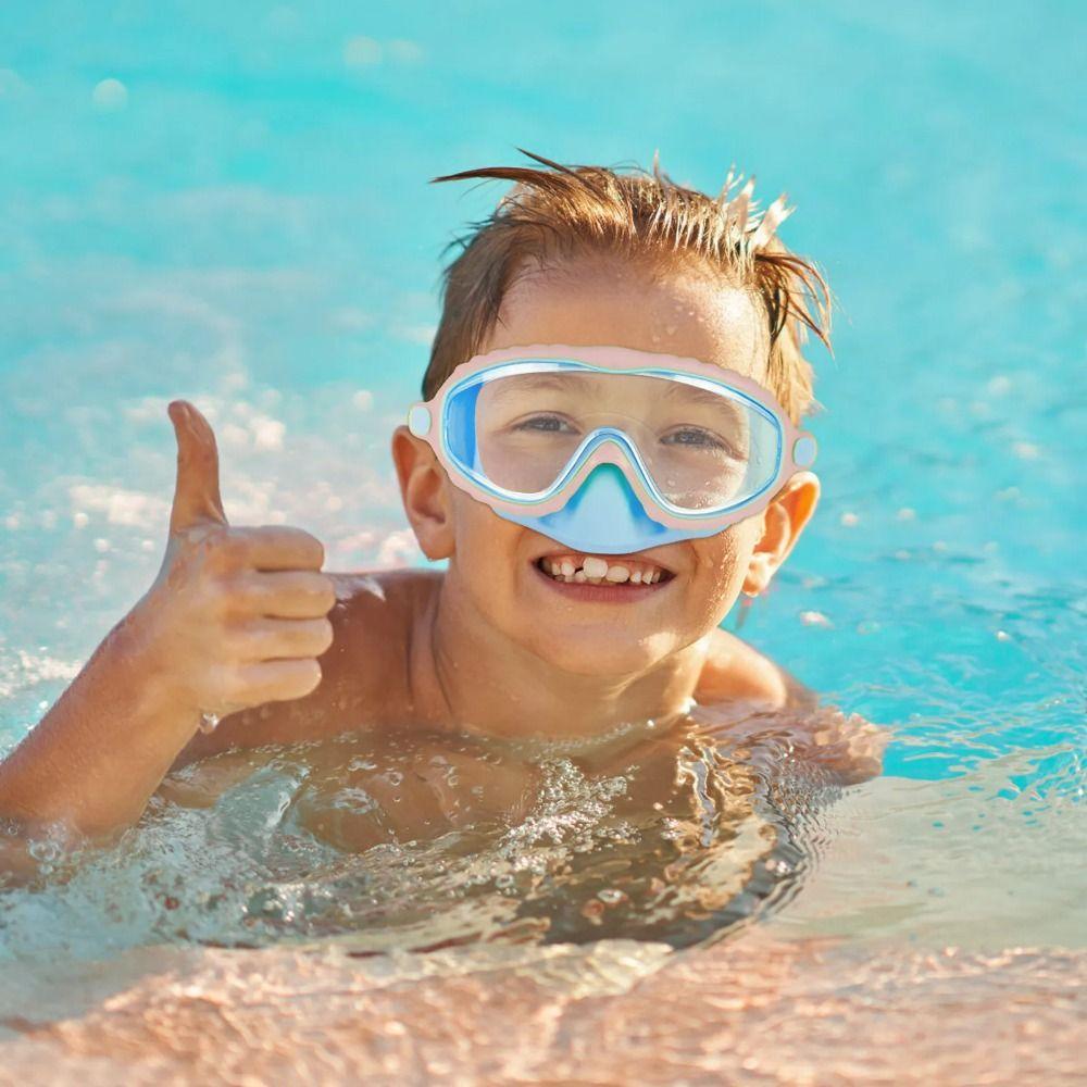 Очки для дайвинга для детей с защитой от запотевания, с большой оправой, очки для тренировок по плаванию для детей, дайвинг
