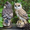 Home Art Craft Cute Decoration Owl Shape Resin Desktop Lifelike Indoor Garden Figurine Ornament Outdoor
