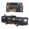 Metal Die-Cast Alloy Light Rail Pull Back Train Engine Toy Retro Model Tram,Fall-Resistant Desktop Decor Pull Back Door Openable 7 Inches Train Kids