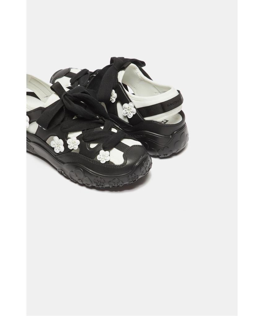 Suecomma Bonnie Flower Sandal Sneakers(Black&White)_Dg4Ds26030Bwx