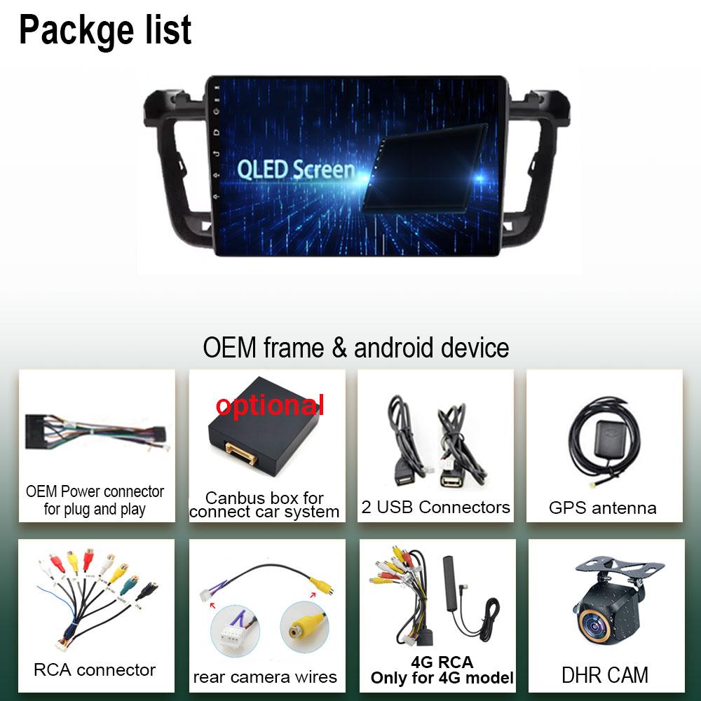 Беспроводной Carplay Автомагнитола 2 Din Android Авто Мультимедийный плеер Для Peugeot 508 2011-2018 Стерео Головное устройство GPS Навигация Аудио