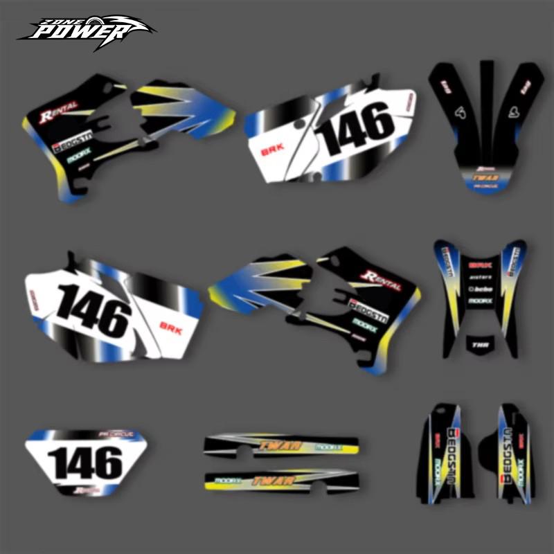 Комплекты наклеек Powerzone Custom Graphics для Yamaha WRF250 WRF450 2003-2004 2005-2006