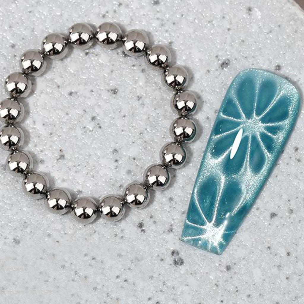 20 шт. Магнитные бусины «Кошачий глаз» с эффектом водных рябей, в океанском стиле, магнитные круглые шарики, гель-лак для ногтей, 3D-эффект полос, инструменты для маникюра