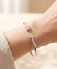 Helene Jewelry 925 Silver Force Line Bangle Silver Bracelet