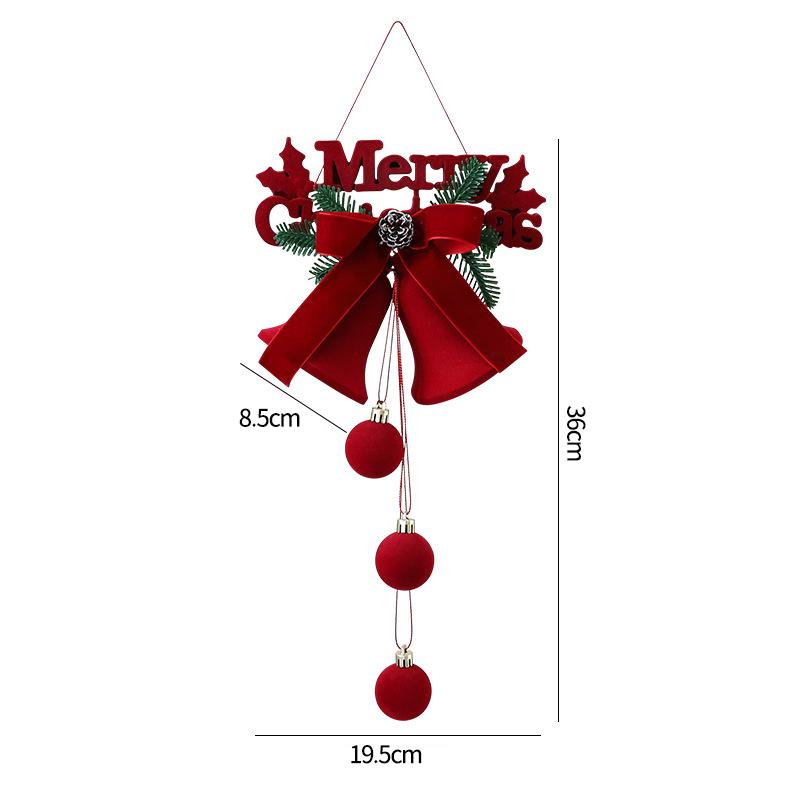 Christmas Bell Hanging Decoration Doorbell Christmas Party Hanging Decoration Creative Glitter Christmas Tree Keychain Pendent
