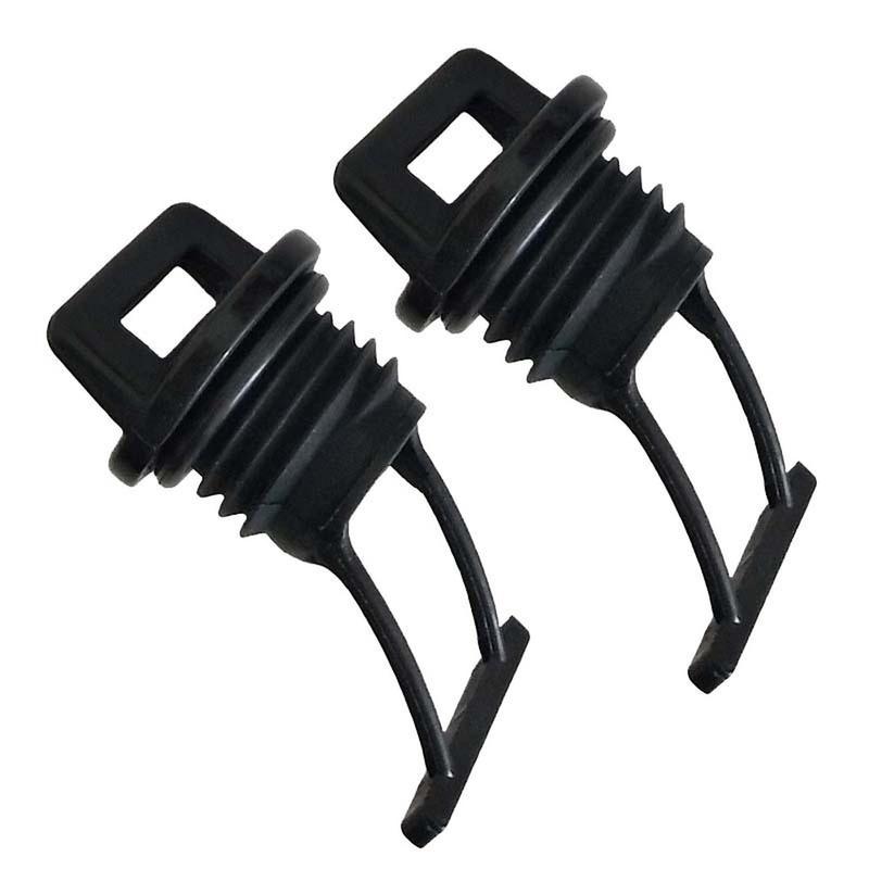 2 Pieces M19 Black Nylon Boat Drain Stopper For Kayak Small Watercraft Marine Deck Hardware Tapered Drainage Hole Cover Set