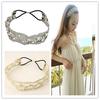 NEW Fashion Women Pretty Lace Pearl Beads Elastic Headhand Hairband