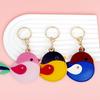 PU Leather Birds Pendant Keyring Cute Access Control Card Keyfob  Entrance Guard Card