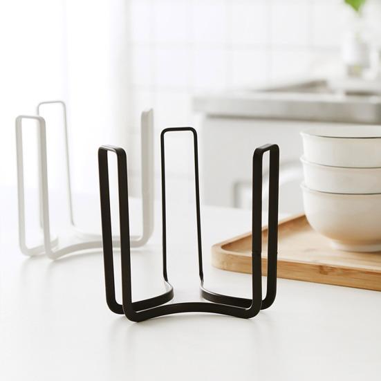 1/4Pcs Draining Dish Racks Bowl Plate Holders Durable Construction Easy To Clean Heavy-Duty Metal Bowl Storage Dying Display Racks