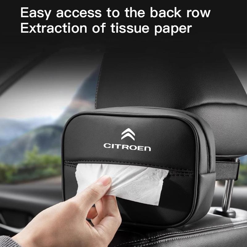 ASY1 Car Interior Tissue Storage Box Auto Armrests Sunshades Seat Accessories For Citroen C1 DS3 C2 C3 Vts C4 Saxo C4L C5 C6 C8 Xsara