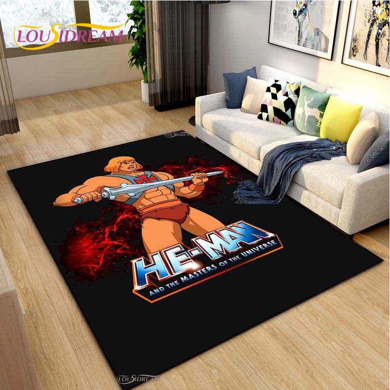 He-man masters Cartoon Carpet for Living Room Bedroom Rug Kitchen Kids Door Unslip Floor Mat Birthday gift photography props Rug