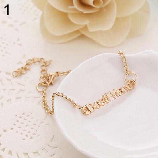 Унисекс-цепочка с буквами дружбы, браслет-цепочка, ювелирные подарки для лучшего друга