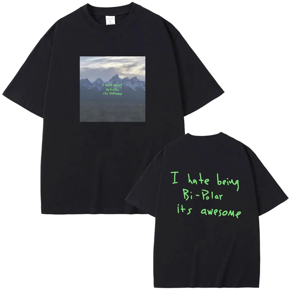 Rapper Kanye West Vultures New Music Album Graphic T Shirts Unisex Women Hip Hop Fashion Oversized Tshirts Male Cotton Tshirt