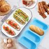 2pcs 2 Pack Silicone Hot Dog Bun Pan 2 Pack Sausage Mold Bread Forms