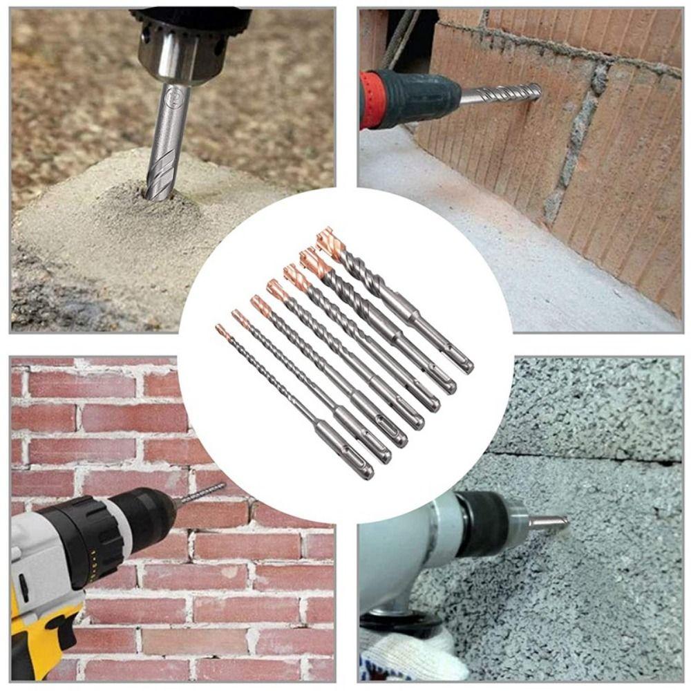 5/6/8/10/12mm Cross Head Drill Bits Set SDS PLUS Shank Tile Porcelain Drill Bit Drilling Tools