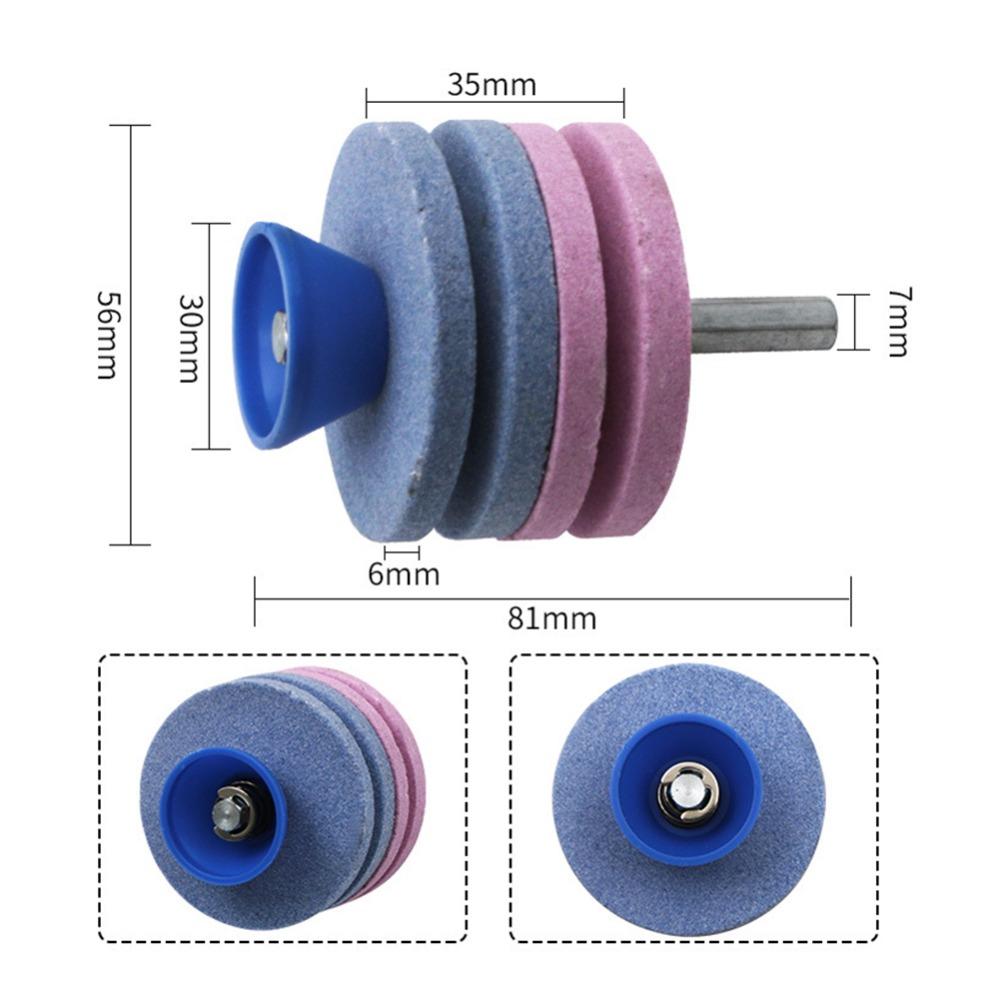 Дрель с двойной заточкой 7 мм, быстрая дрель для ножей, точилка для газонокосилки, точилка для лезвий газонокосилки