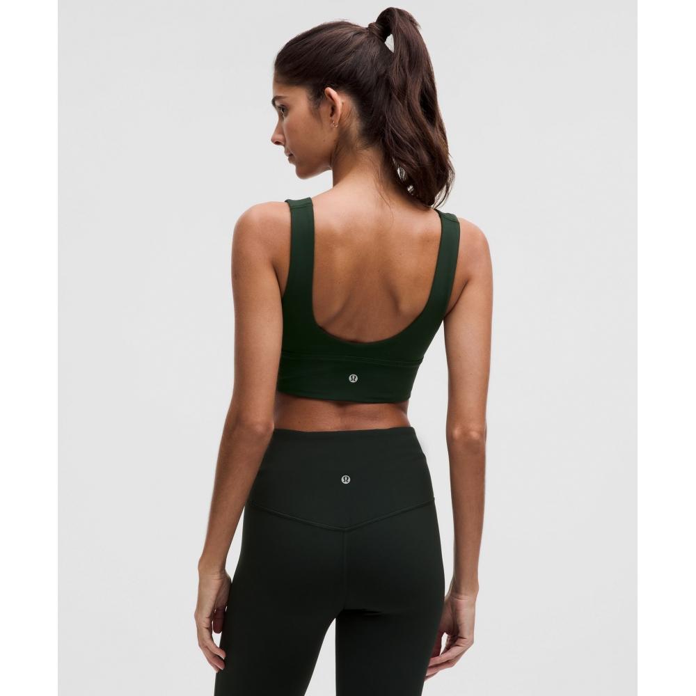 Lululemon Бюстгальтер Align V Neck с легкой поддержкой, чашка AB, зеленый цвет