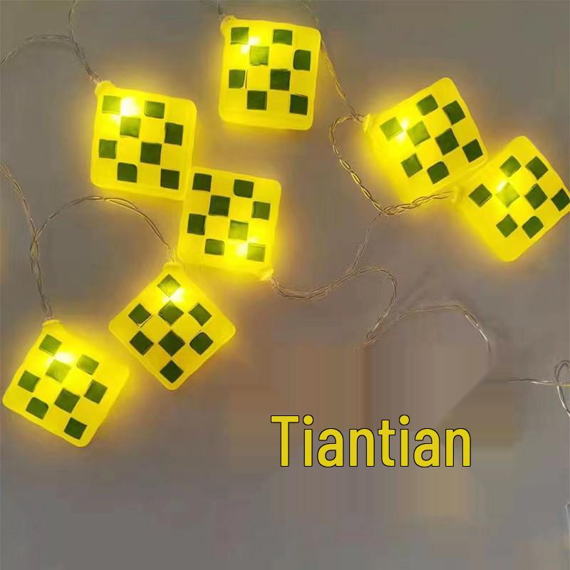 Eid al-Adha Star & Moon LED String Lights with Kerosene Lamp & Moon Castle for Muslim Feast of Sacrifice Décor