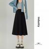 Весна 2024 г. Юбка миди с высокой талией для женщин | Элитный дизайн А-силуэта