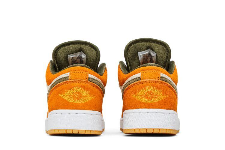 Kids' Sneakers Jordan 1 Low Light Curry (GS) White/Medium Olive/Light Curry
