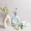 Hollow Out Silicone Vase Mold Oval Stripe Gypsum Mold Decorative Flower Pot Mold  DIY Crafts