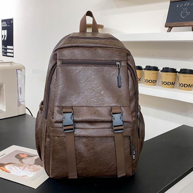 Деловая сумка для компьютера из мягкой искусственной кожи, мужской дорожный рюкзак, большой емкости, студенческий рюкзак