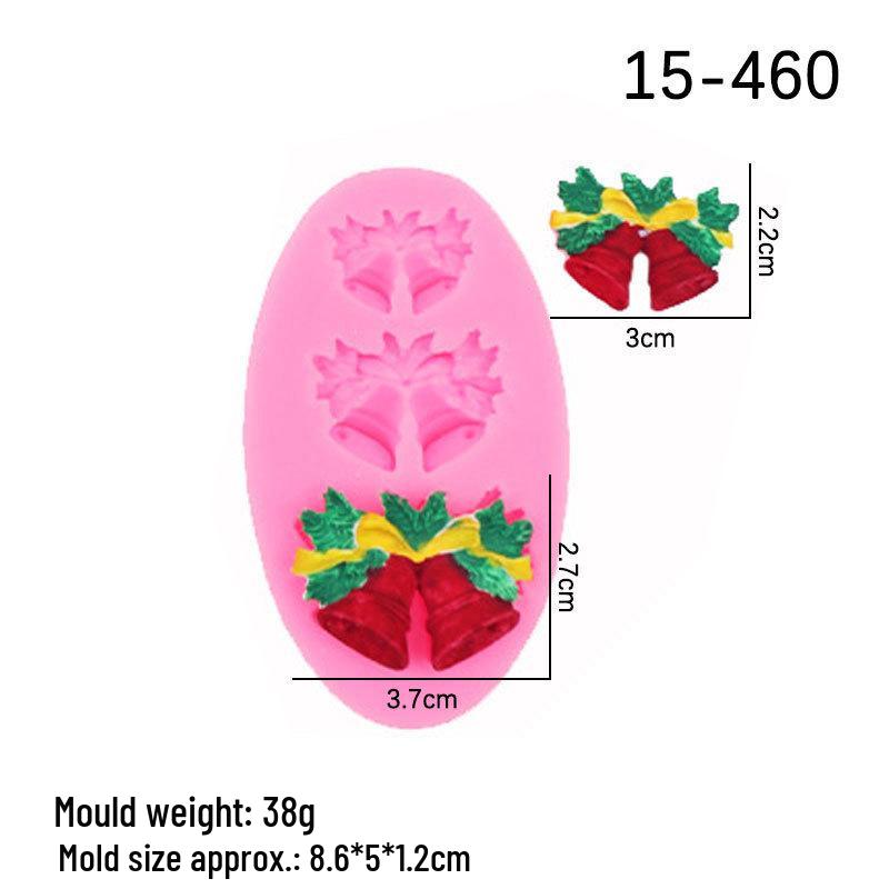 Christmas Baking Set: Stocking, Tree, Reindeer, Sleigh, Snowflake, Bell, Holly Leaf Decorations