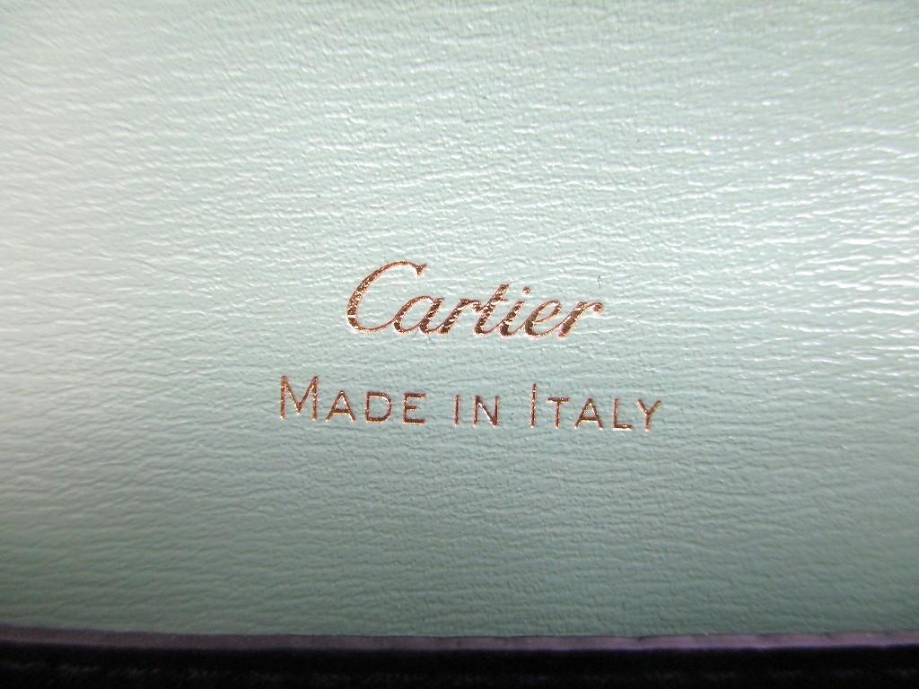 Подлинный Cartier Panthere de Cartier Кошелек мини из кожи мятно-зеленого цвета, золотая фурнитура #a915 Восстановленный