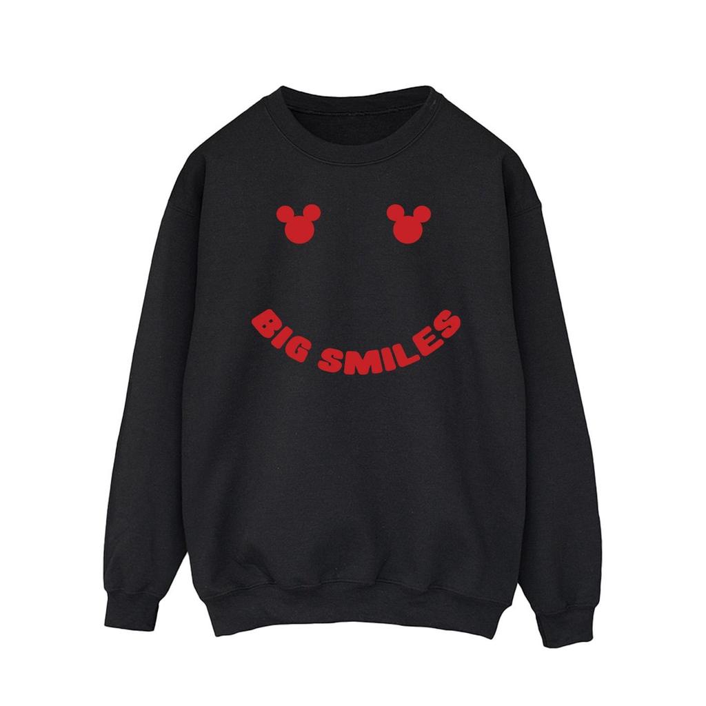 Disney Mens Mickey Mouse Big Smile Sweatshirt