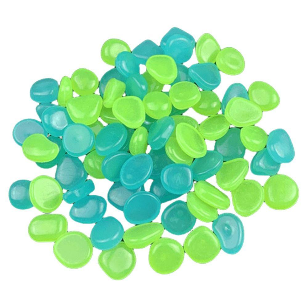 50/100Pcs Long-lasting Luminous Pebbles High Brightness Glow Stone  for Walkway Decoration