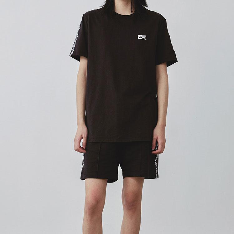 Vans Женские футболки Черные С круглым вырезом Умеренный прямой крой VN0A4MN2BLK