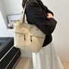 Spacious And Stylish Black Canvas Tote Bag For Women Perfect For Casual Everyday Use