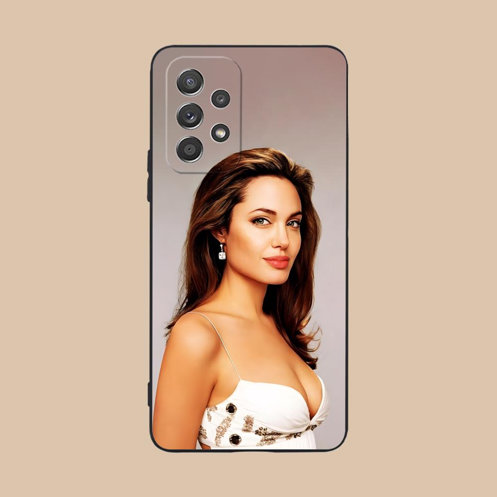 Матовый ТПУ чехол для мобильного телефона Angel Jolie для Samsung Galaxy M55 54 42 35 34 33 32 23 22 15 14 13 12 F55 5G Цветная обложка
