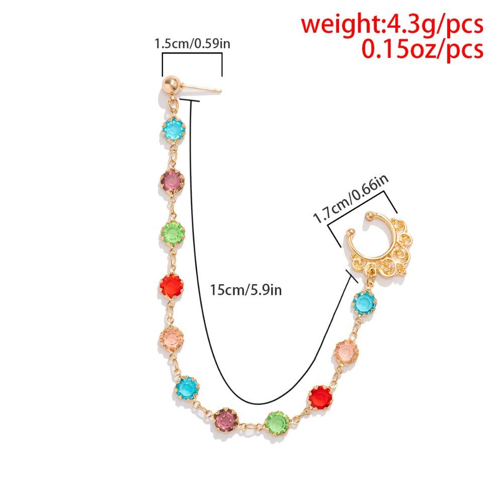 Temperament Imitation Pearl Butterfly Tassel Chain Women Nose Clip New Earrings