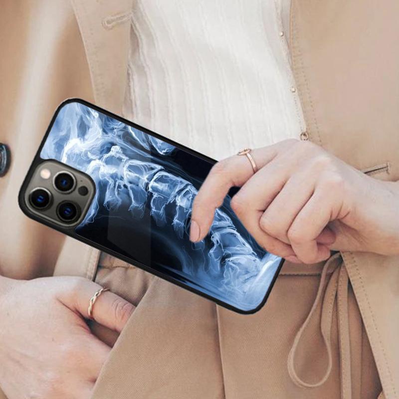 Магнитный чехол для телефона с рентгеновским снимком скелета для APPLE iPhone 17 Air 16 14 13 12 Pro Max 15 Plus Беспроводная зарядка С чехлом MagSafe
