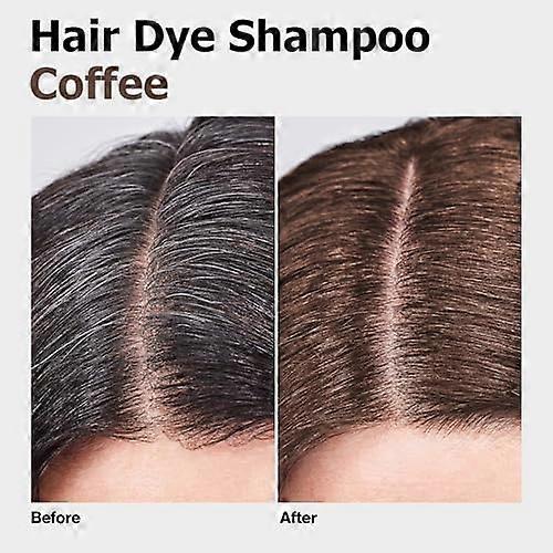 Hair Color Shampoo 3 in 1 Coffee Brown Semi Permanent Dye Fast Color Refresh OneStep Application