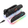 JOYTORN Switch 2 Контроллер Зарядка Док-станция для быстрой зарядки для Nintendo Switch 2 RGB-подсветка Магнитная подставка-станция для зарядки контроллеров, 4-в-1
