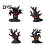 1/4Pcs Halloween Spooky Tree Figurine Ghost Tree Stump Resin Statue Sculpture Indoor Outdoor Garden Desktop Decoration Ornament