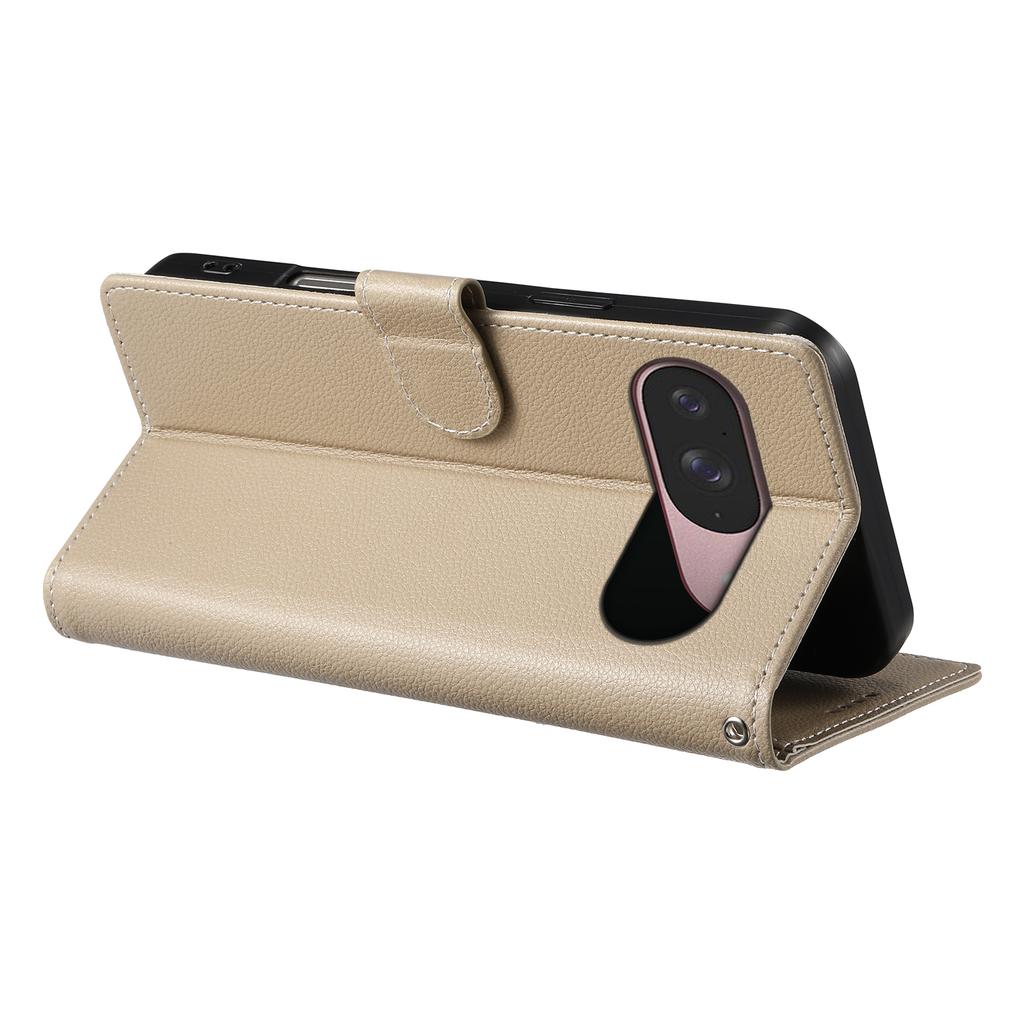 For Google Pixel 9/Pixel 9 Pro Case Litchi Texture Leather Wallet Phone Cover Magnetic Snap