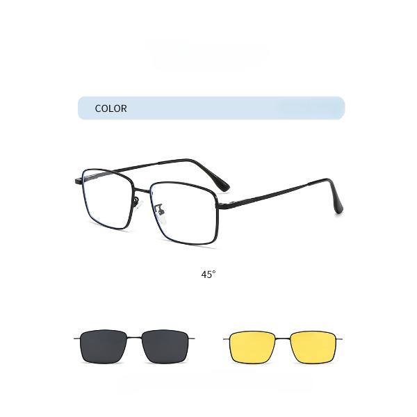 Поляризационные магнитные очки-накладки, мужские и женские Han Chao три-в-одном, ультралегкие для вождения, можно носить с очками для близорукости